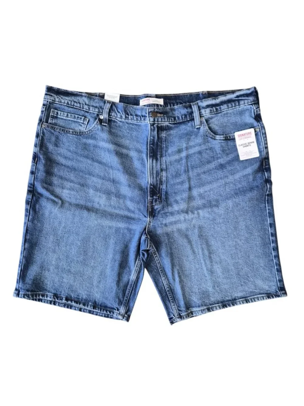 Levi Strauss Signature Men's Classic Comfort Denim Shorts 44 Blue Flex Relaxed